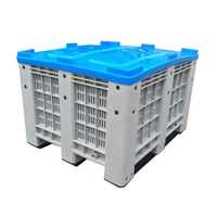 heavy duty HDPE stackable vented plastic pallet box for vegetable