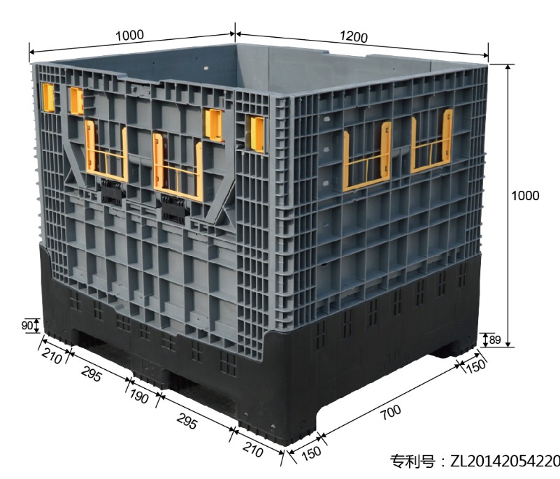 Large Heavy Duty Stackable Industry Bulk Folding Plastic Pallet Box